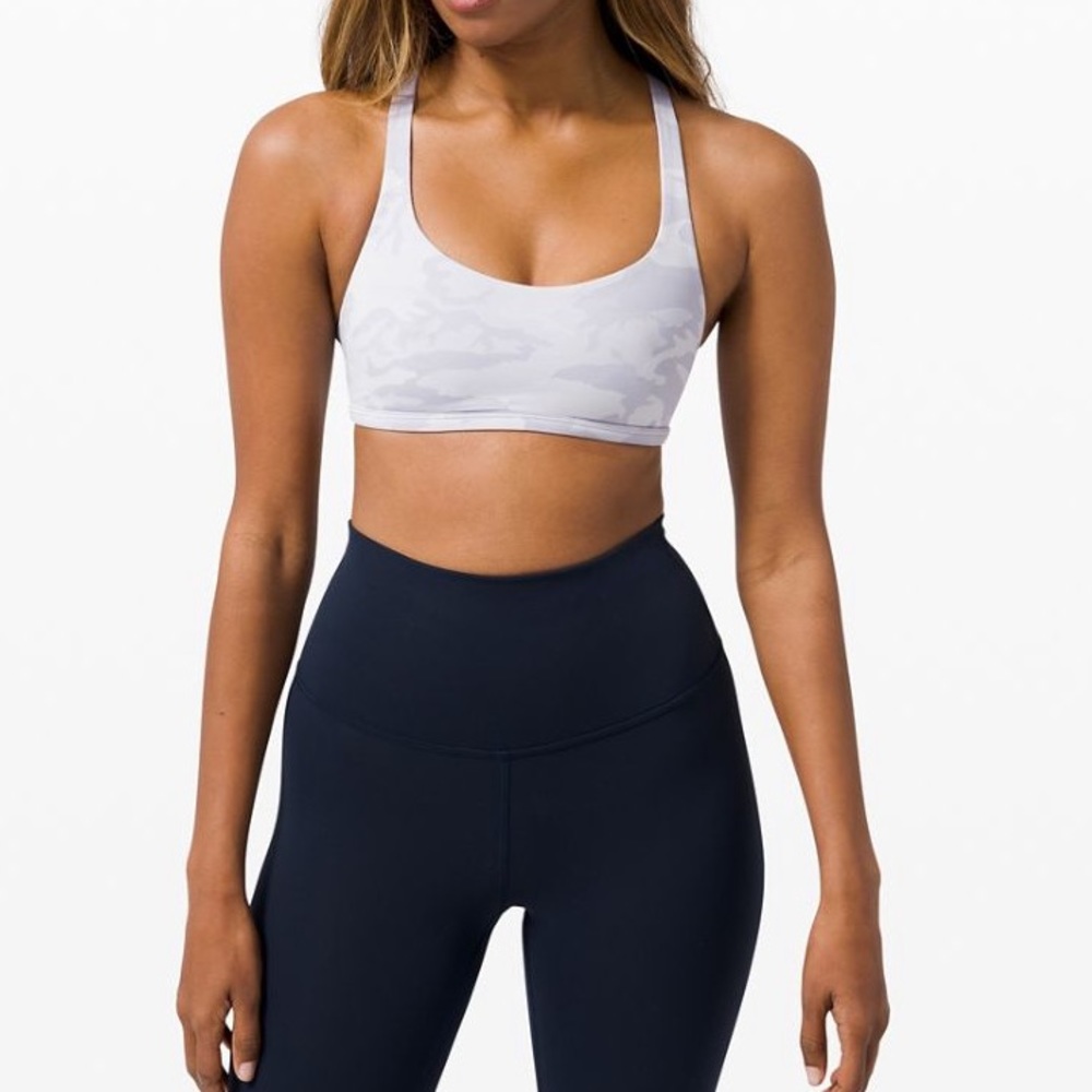 Lululemon Free to Be Wild Sports Bra White Camo